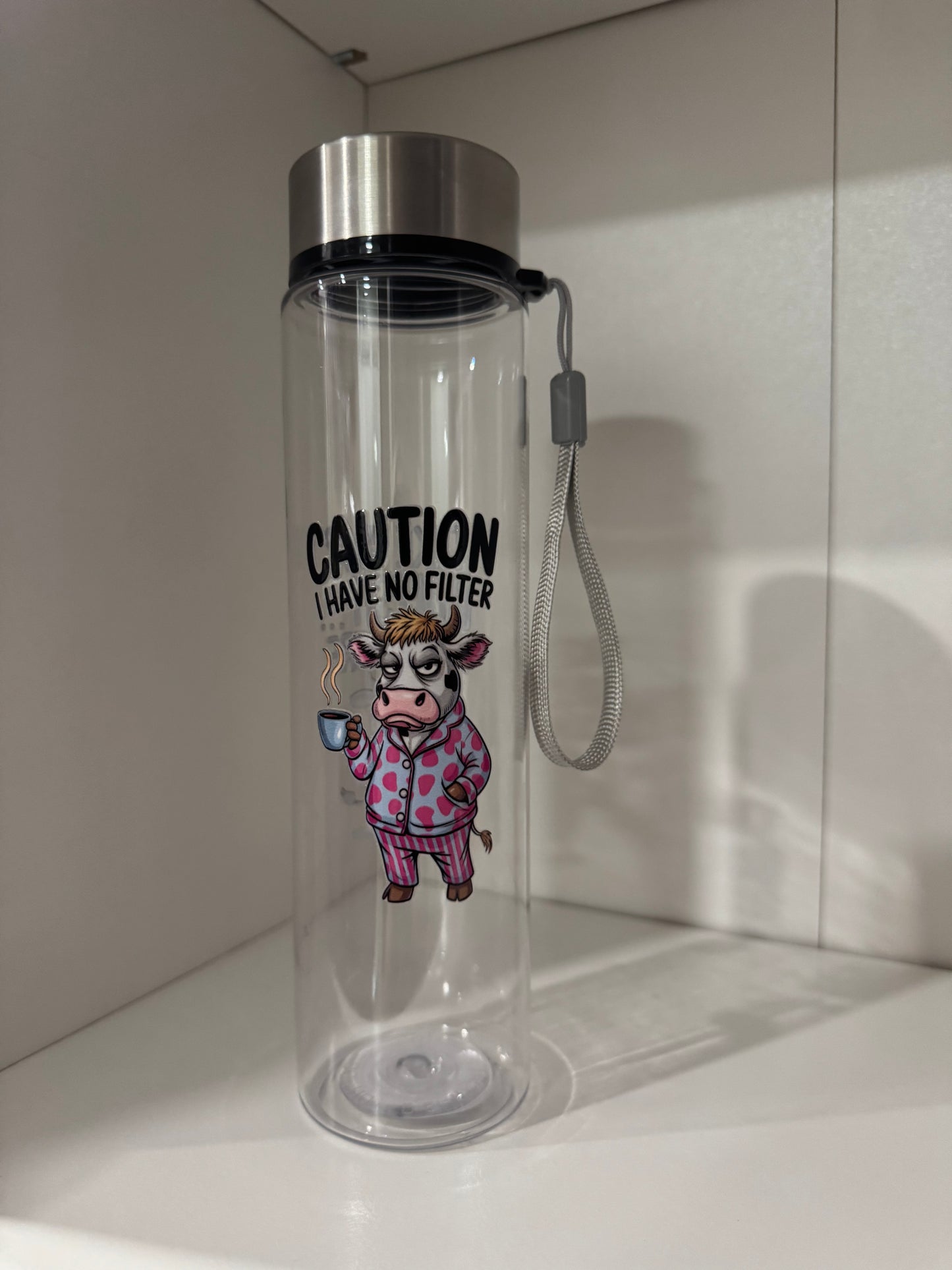 No Filter Cow 18oz Water Bottle