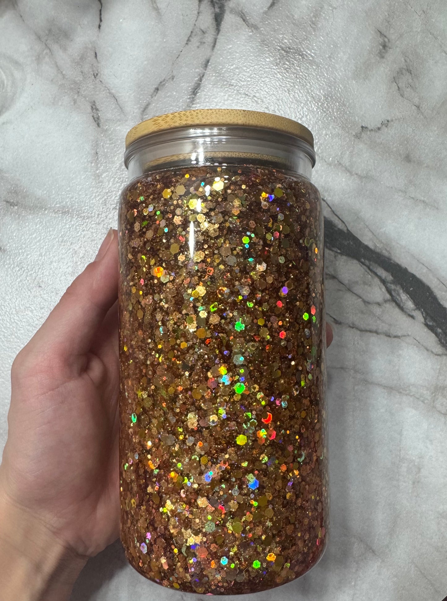 Gold Chunky Glitter 16oz Plastic