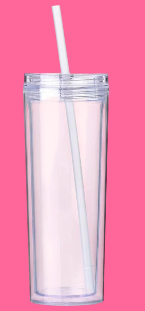 Make Your Own Snowglobe Glitter Cup Glass & Acrylic Tumblers- Various Sizes