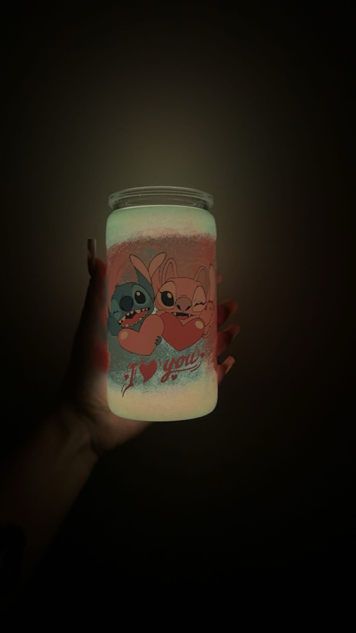 Lilo & Stitch Glow 16oz Plastic