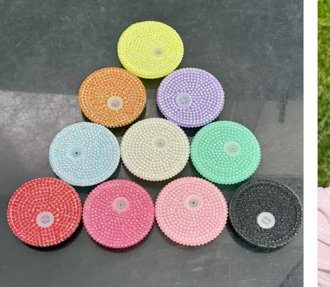 Bling Rhinestone Lids