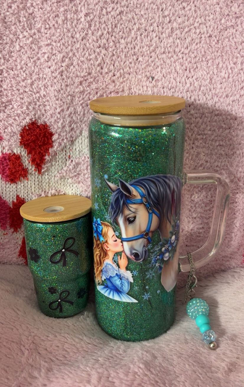 20oz with handle and 3oz