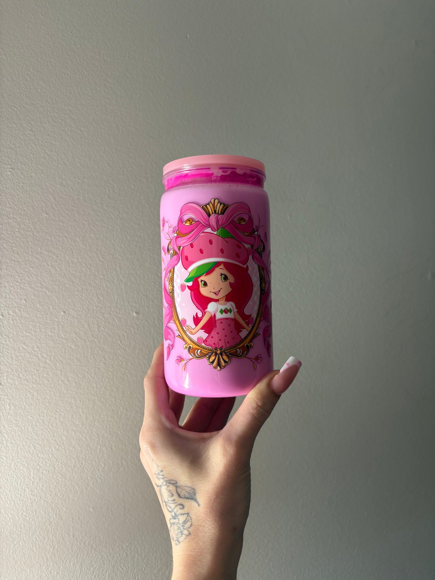 16oz Plastic Strawberry Shortcake