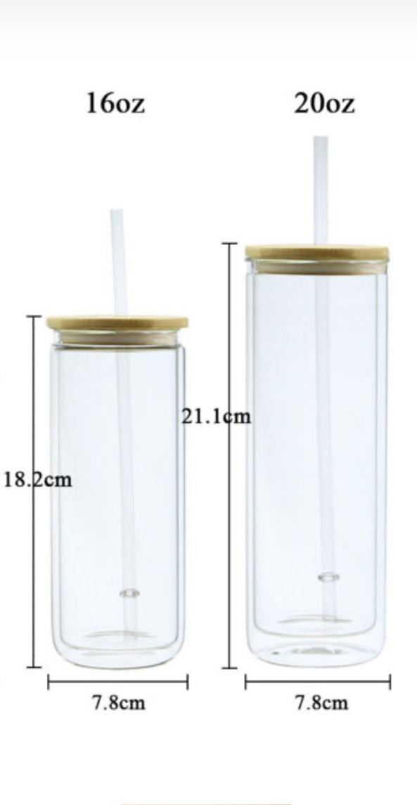 Make Your Own Snowglobe Glitter Cup Glass & Acrylic Tumblers- Various Sizes