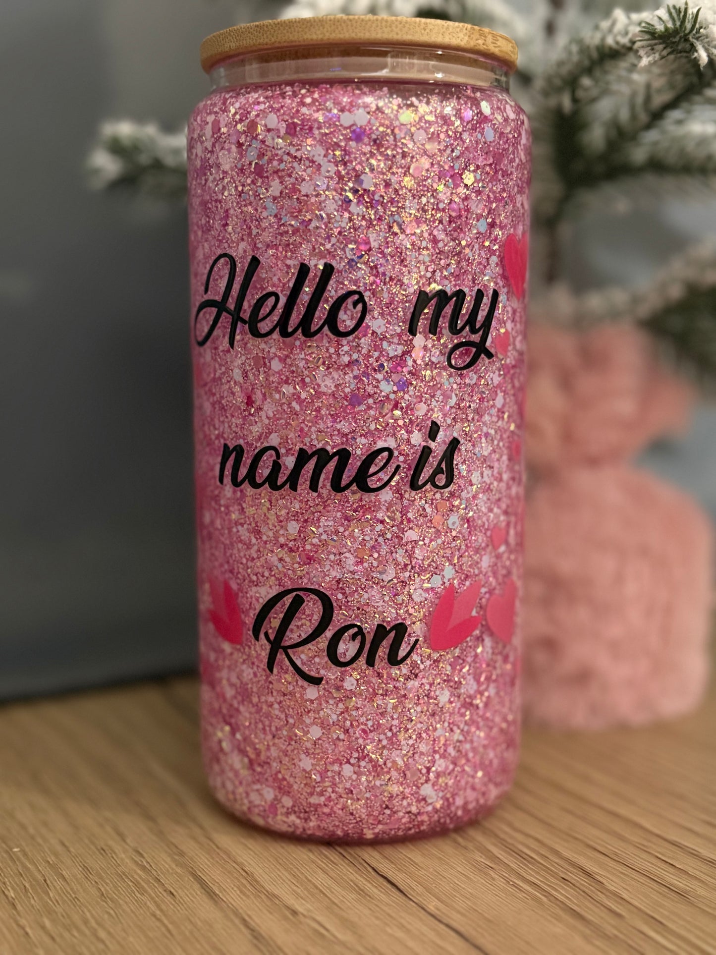 16oz Glass “My name is Ron”