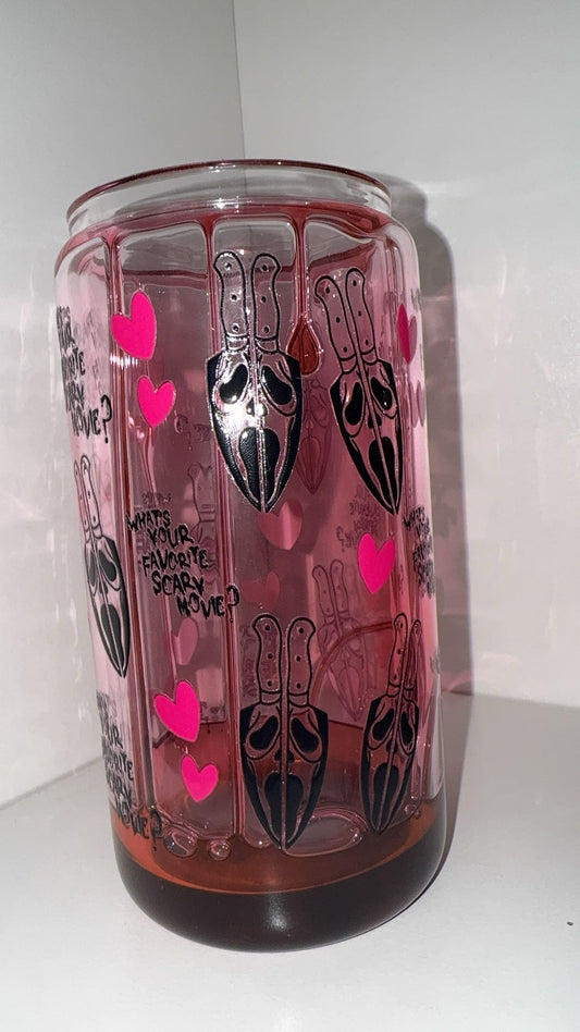 Scream drip 16oz Glass