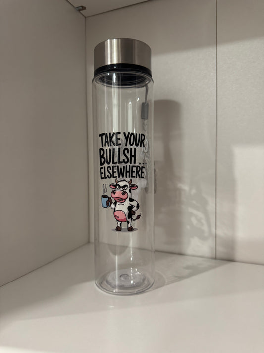 No Filter Cow 18oz Water Bottle