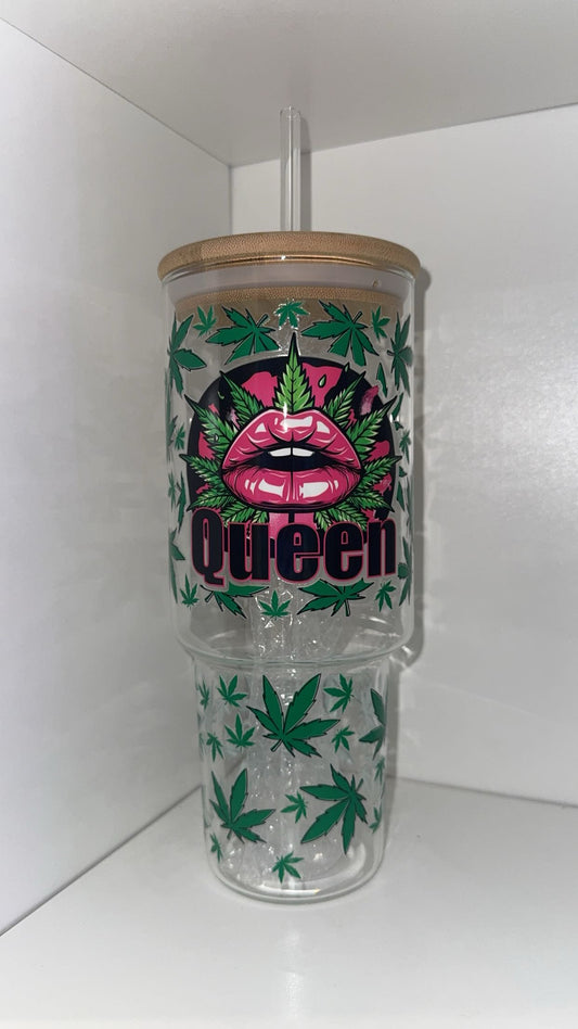 40oz Glass Queen tumbler