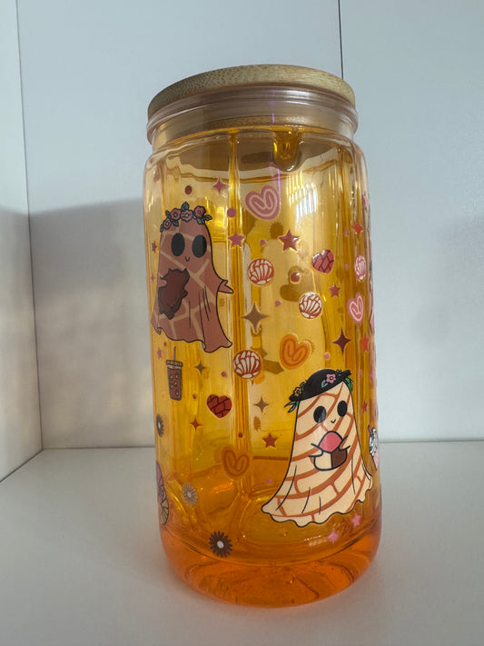 Orange Drip Halloween 16oz plastic