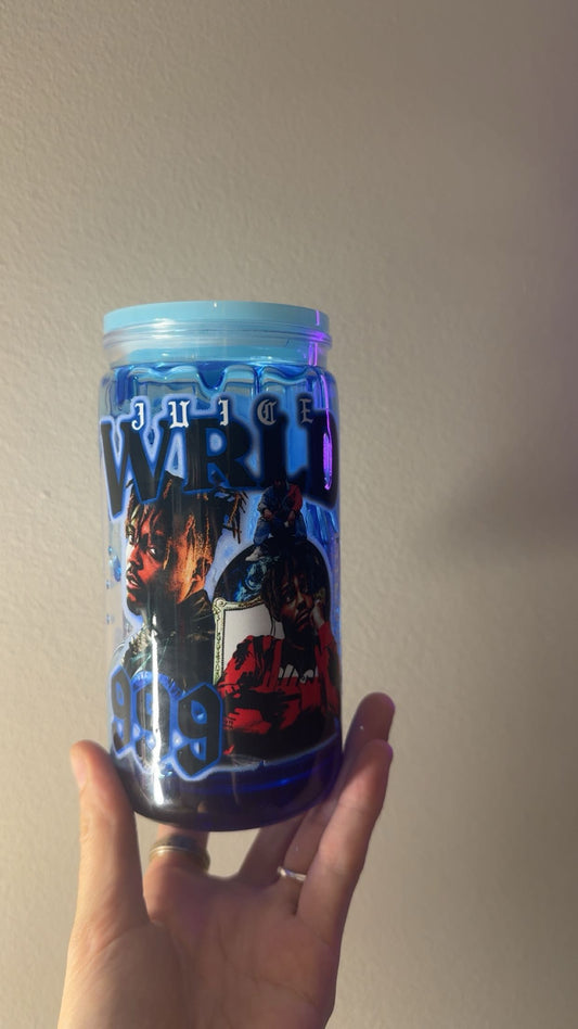 999 juice wrld blue drip 16oz Plastic