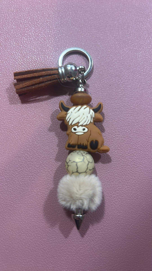 Highland Cow Keychain