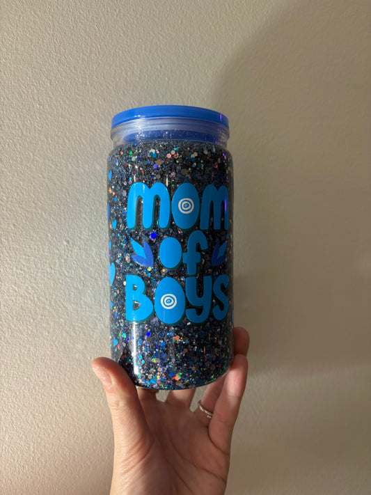 16oz Plastic Mom of Boys