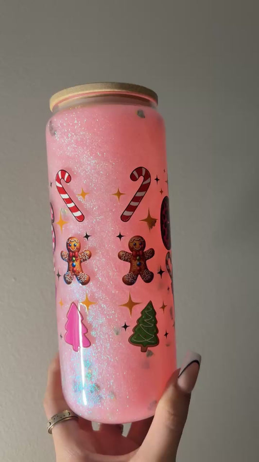 20oz Glass Christmas Vibes